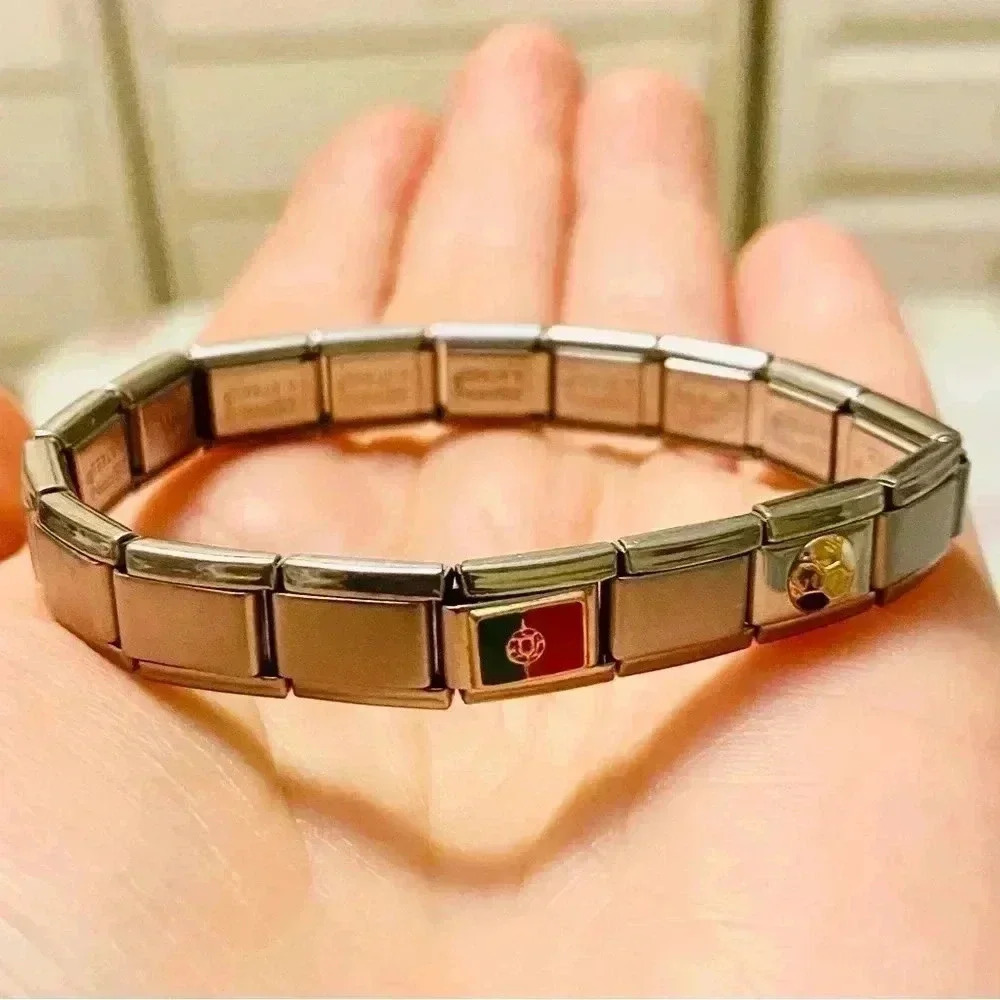 Vintage signed ZOPPINI MANUEL ZED Italian stainless steel bracelet UNISEX